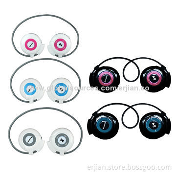 Sports Earphones for iPod with Bluetooth, Built-in Microphone, FM Radio and microSD Card Reader